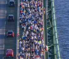 2007 Labor Day Mackinac Bridge Walk Run Swim