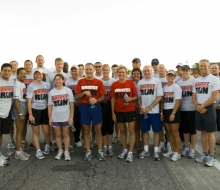2008 Mackinac Bridge Labor Day Runners group photos with Governor Granholm