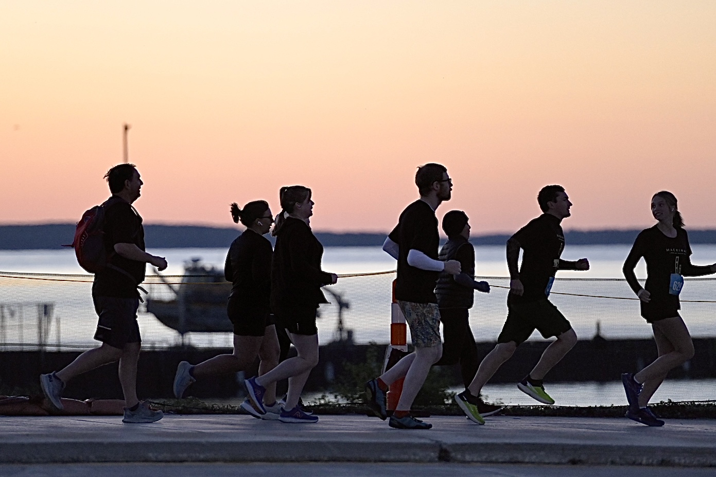 Mackinac Bridge Run participants - MDOT photo